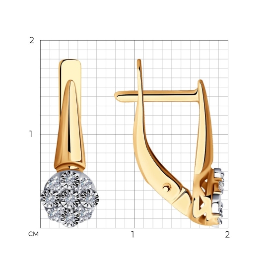 Серьги из золота с бриллиантами