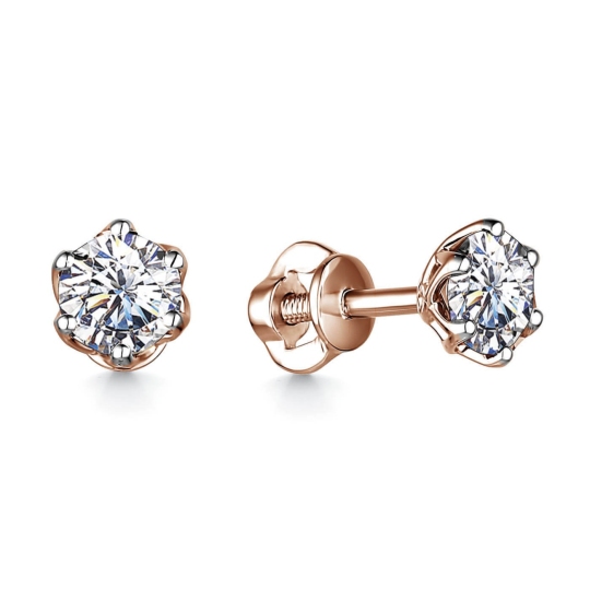 Серьги из золота с бриллиантами 0,8 ct