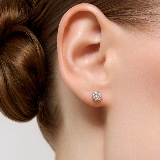 Серьги из золота с бриллиантами 0,8 ct
