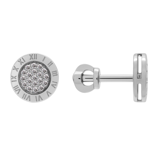 Серьги из белого золота с бриллиантами