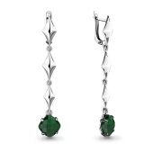 Серьги из серебра с агатами