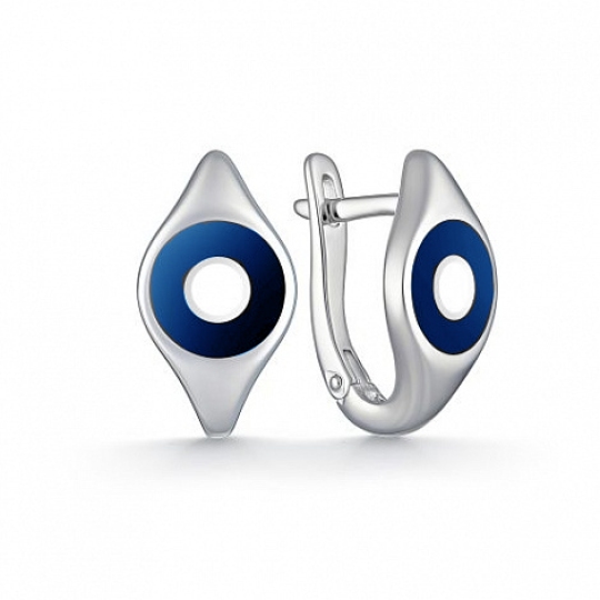 Серьги из серебра с эмалью