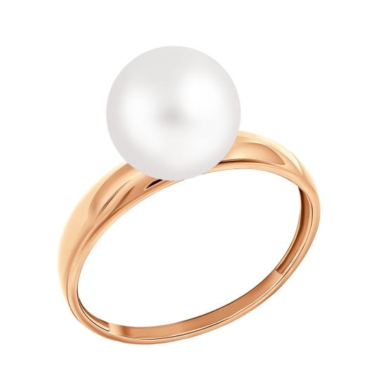 Кольцо из золота с жемчугом