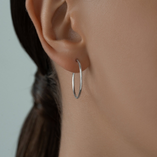 Серьги-конго из серебра