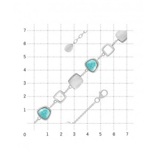 Браслет из серебра с амазонитом