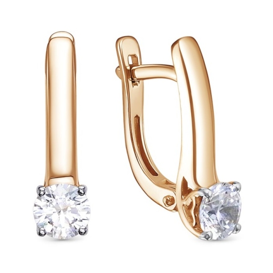 Серьги из золота с бриллиантами 0,8 ct