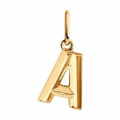 Подвеска-буква из золота «А»