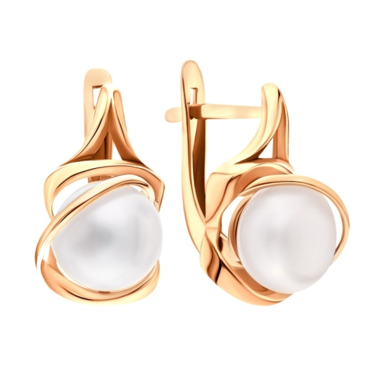 Серьги из золота с жемчугом