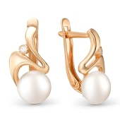 Серьги из золота с жемчугом