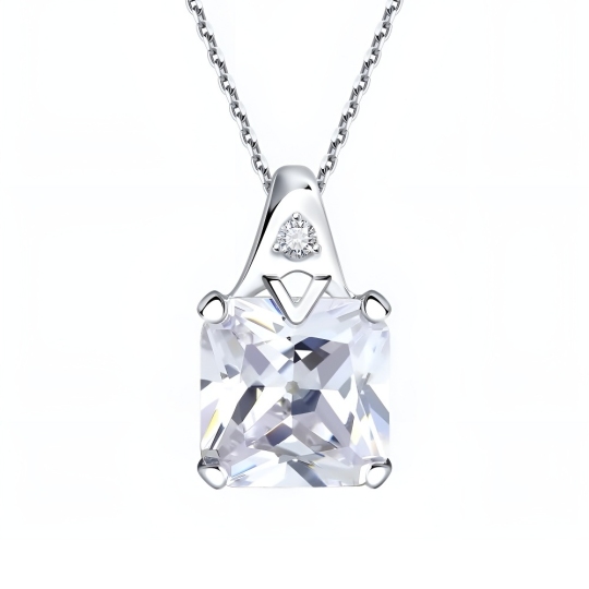Подвеска из серебра с фианитами