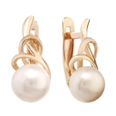 Серьги из золота с жемчугом