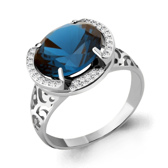 Кольцо из серебра с топазом London